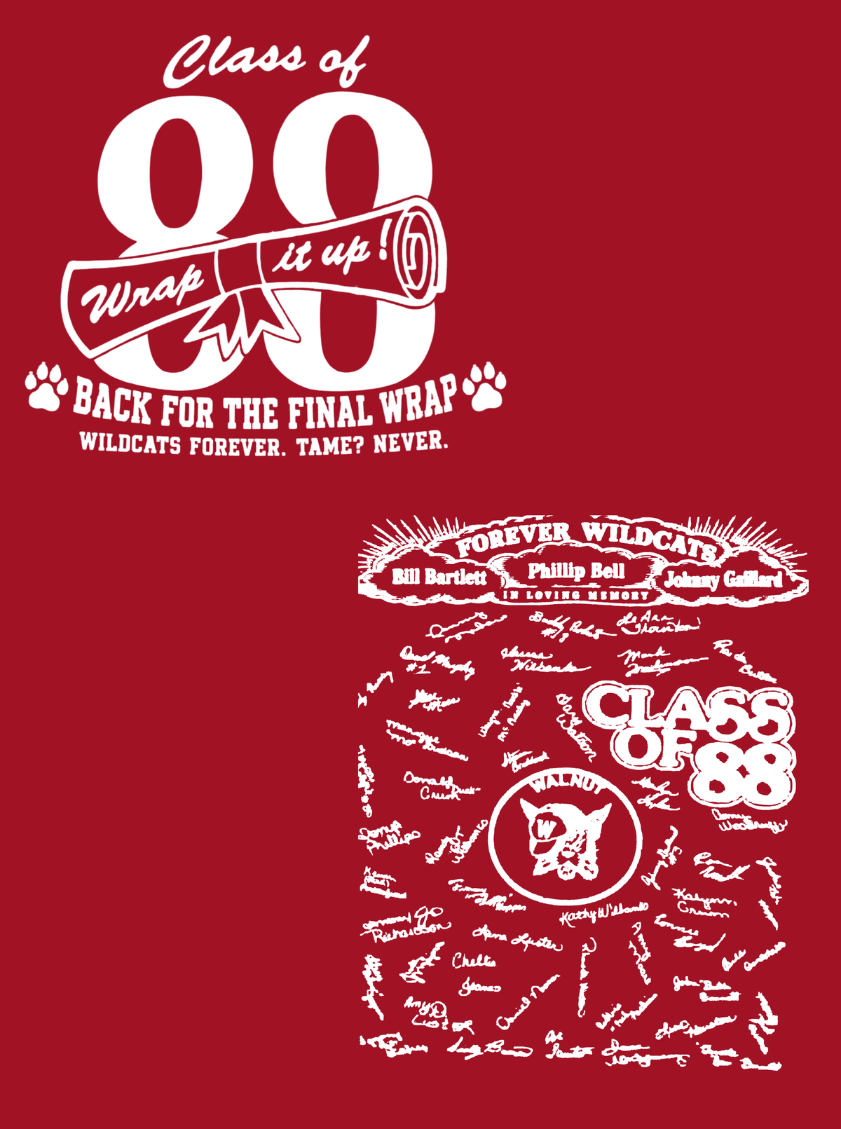 Walnut High School Class of 1988 Tshirts