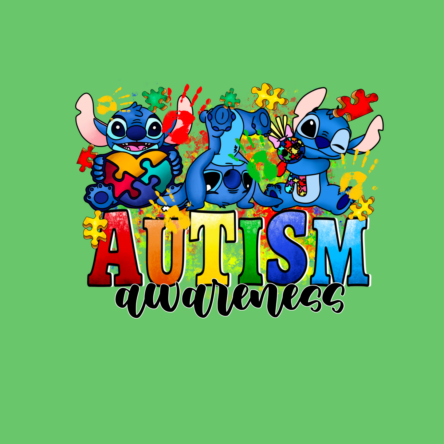 Autism Awareness Stitch T-Shirt Simple Click to Order