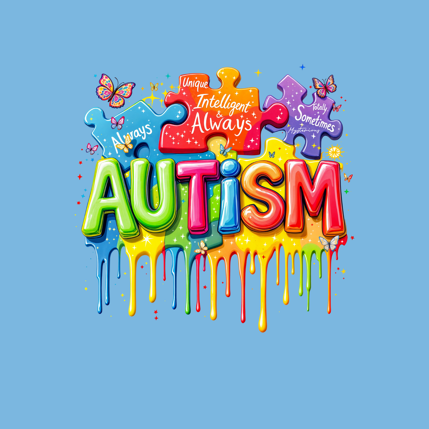 Autism Awareness T-Shirt Simple Click to Order
