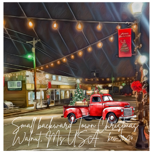 Small Town Christmas Walnut, Ms USA Tshirts Free While Supplies Last