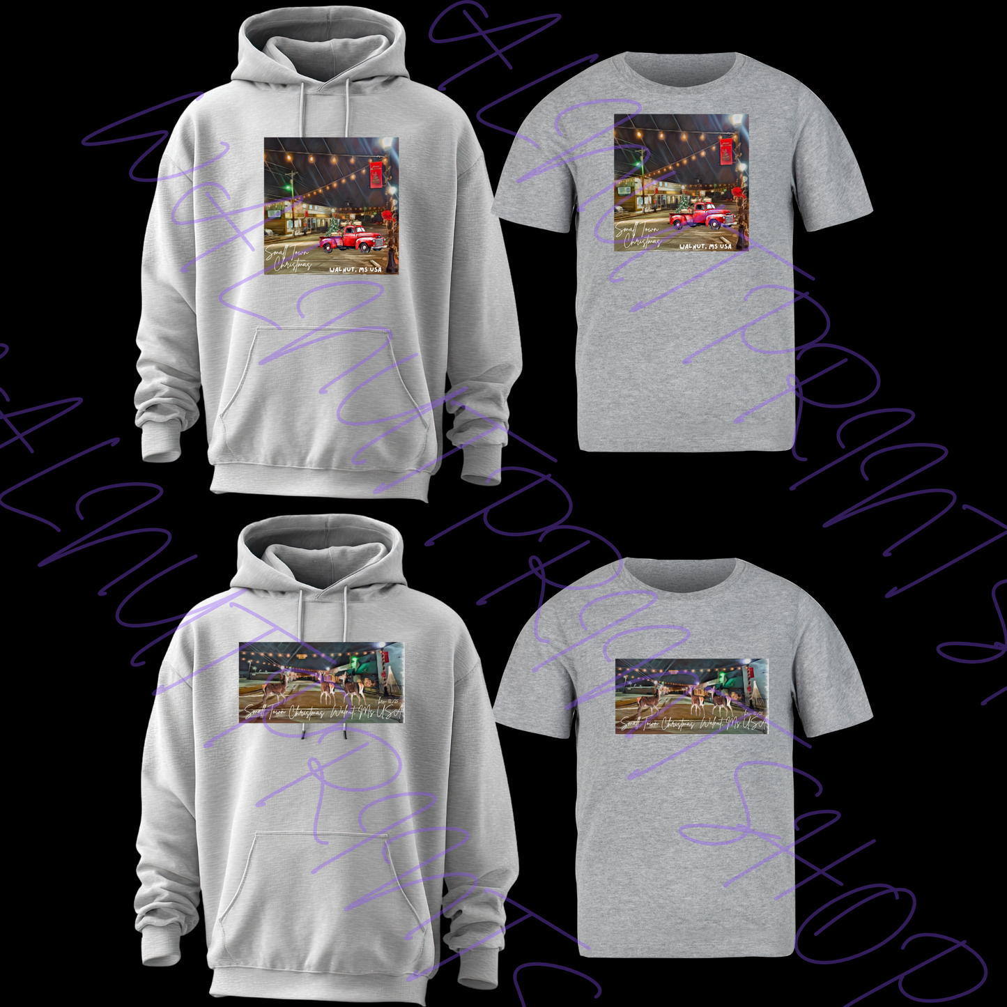 Small Town Christmas Walnut, Ms USA Tshirts