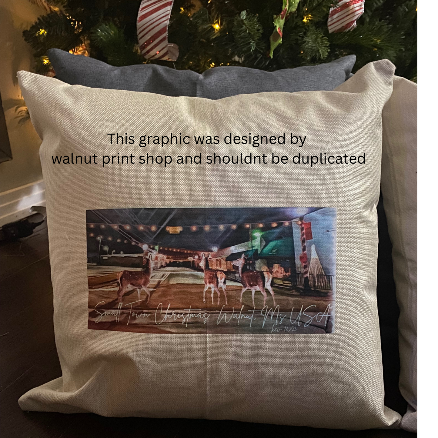 Small Town Christmas Walnut, Ms USA  2025 Pillows
