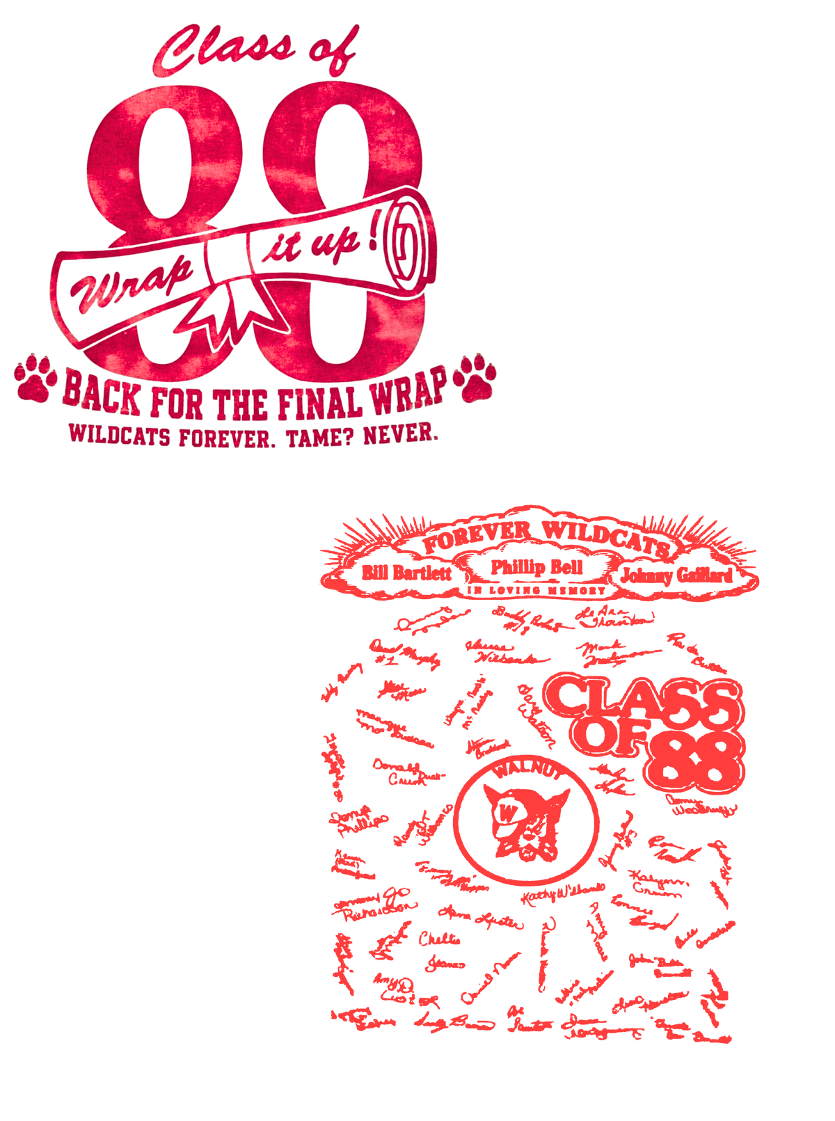 Walnut High School Class of 1988 Tshirts