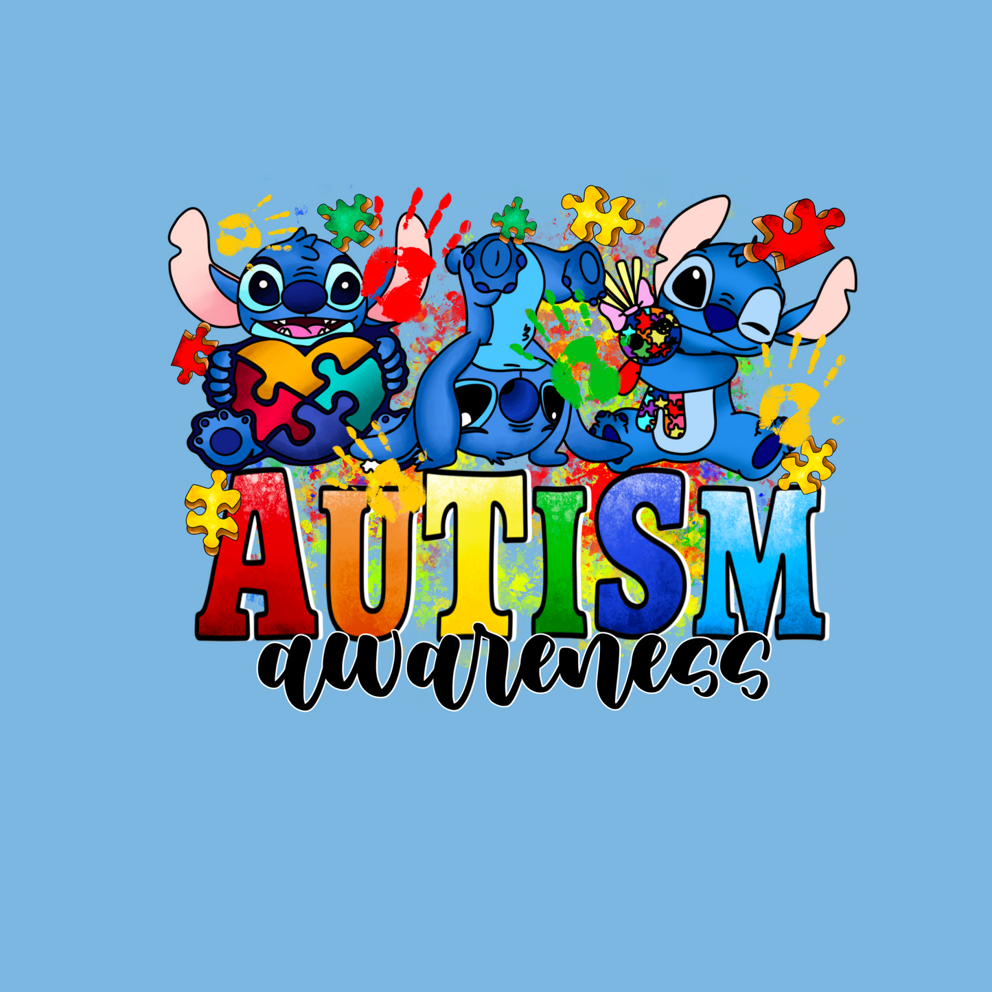 Autism Awareness Stitch T-Shirt Simple Click to Order