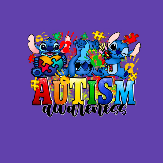 Autism Awareness Stitch T-Shirt Simple Click to Order
