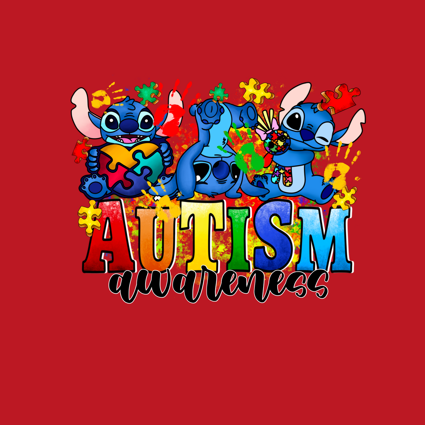 Autism Awareness Stitch T-Shirt Simple Click to Order