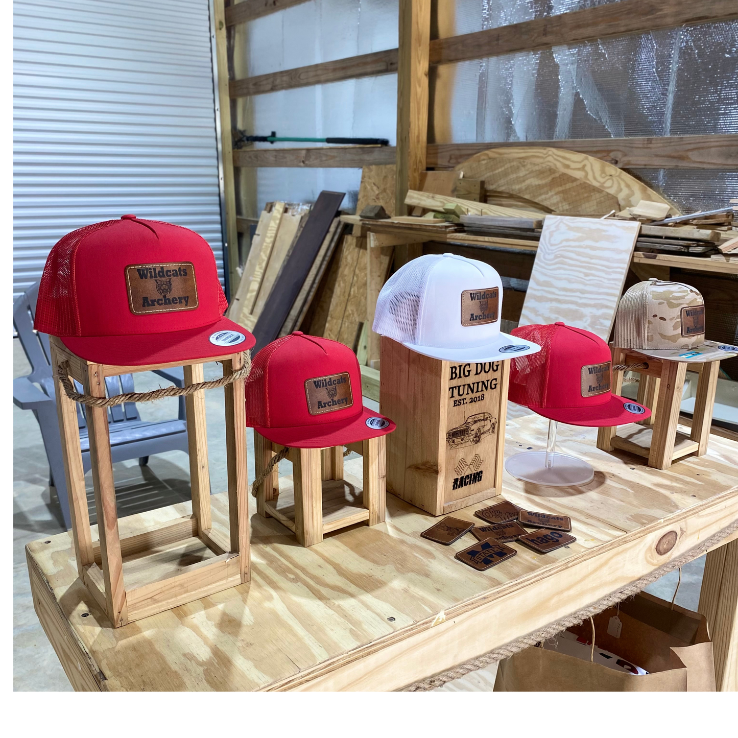 Laser Engraved Leather Logo Hats