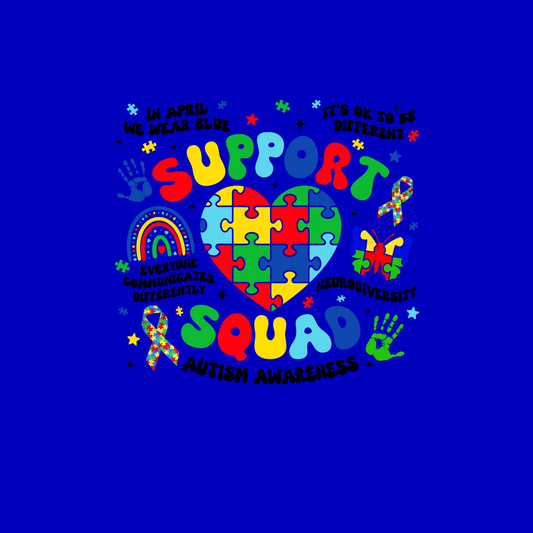 Autism Support Squad T-Shirt Simple Click to Order