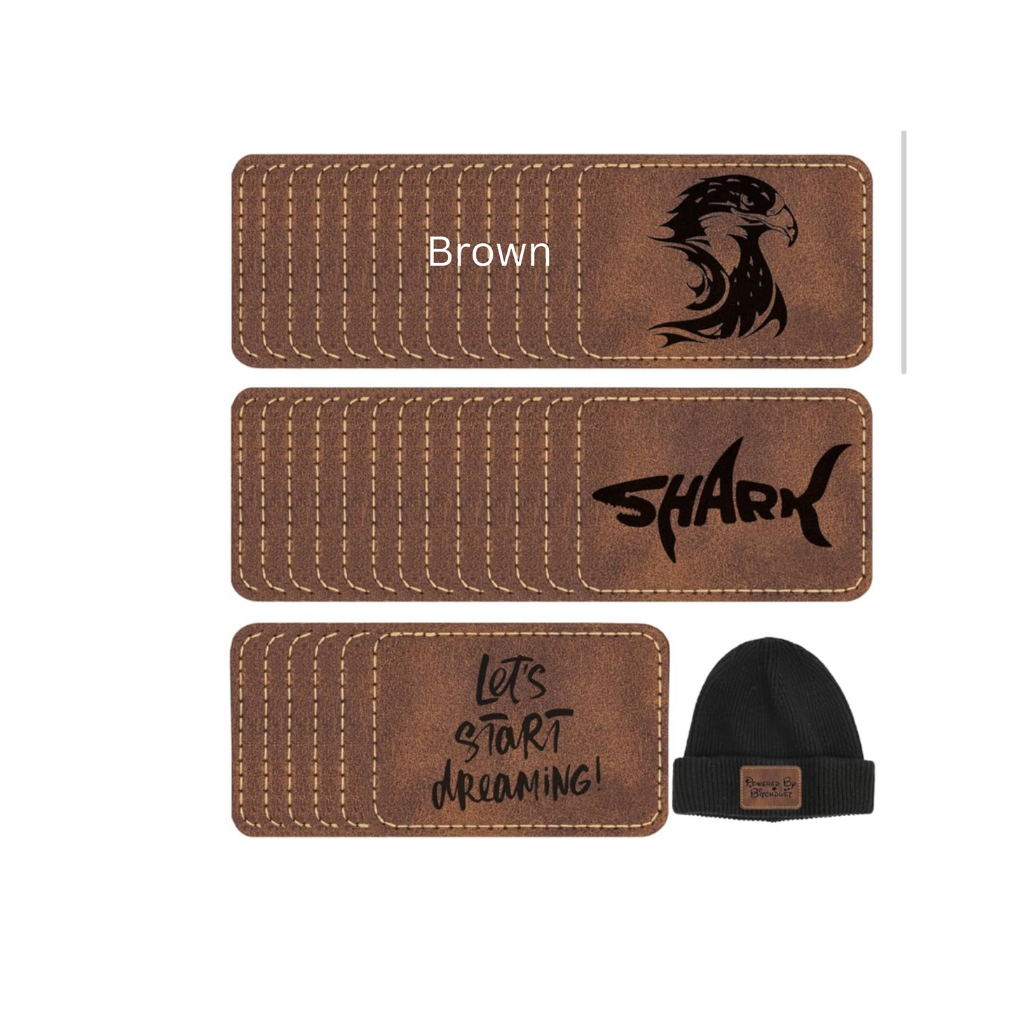 Laser Engraved Leather Logo Hats