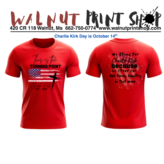 Charlie Kirk Day Tshirts Red