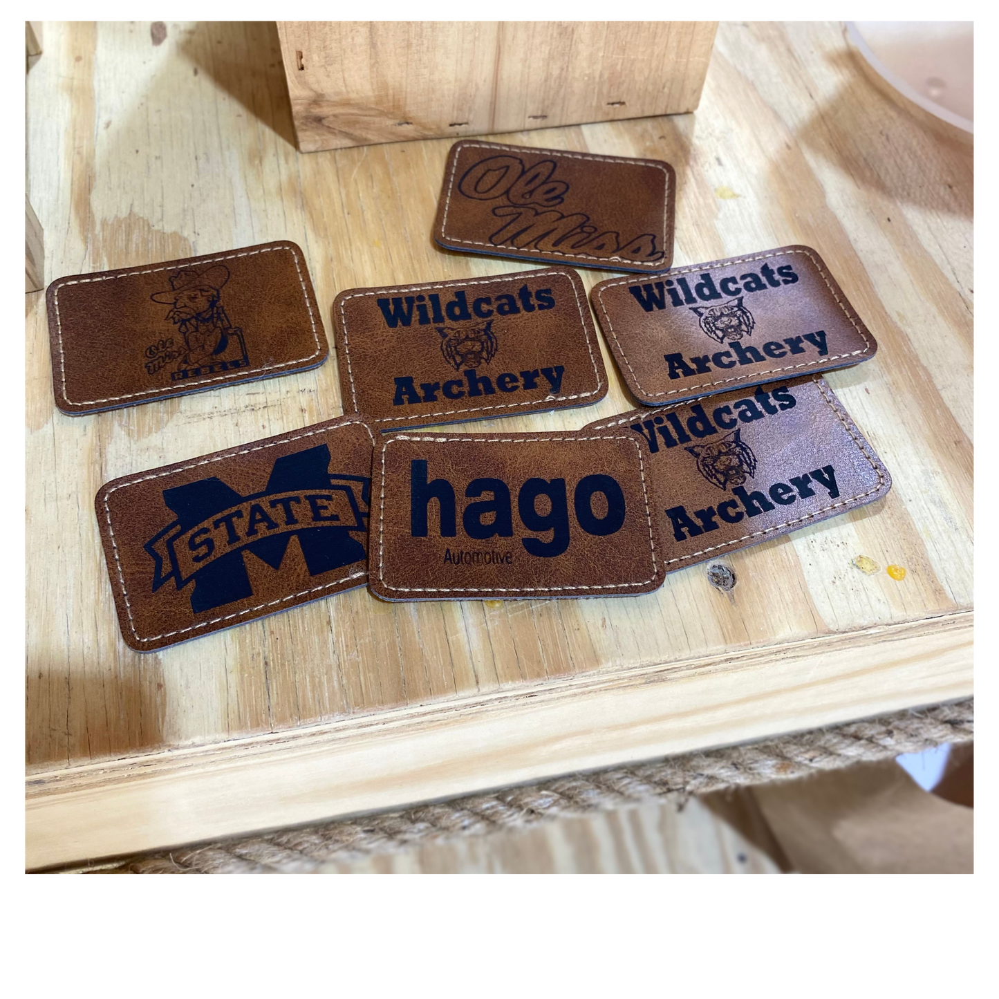 Laser Engraved Leather Logo Hats